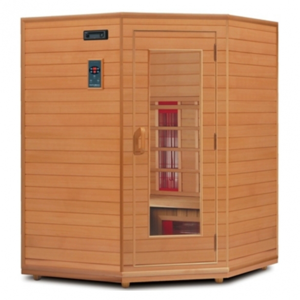 Health Company HCT Traditional Ceder Corner 160 Infraroodcabine HCTCORNER160